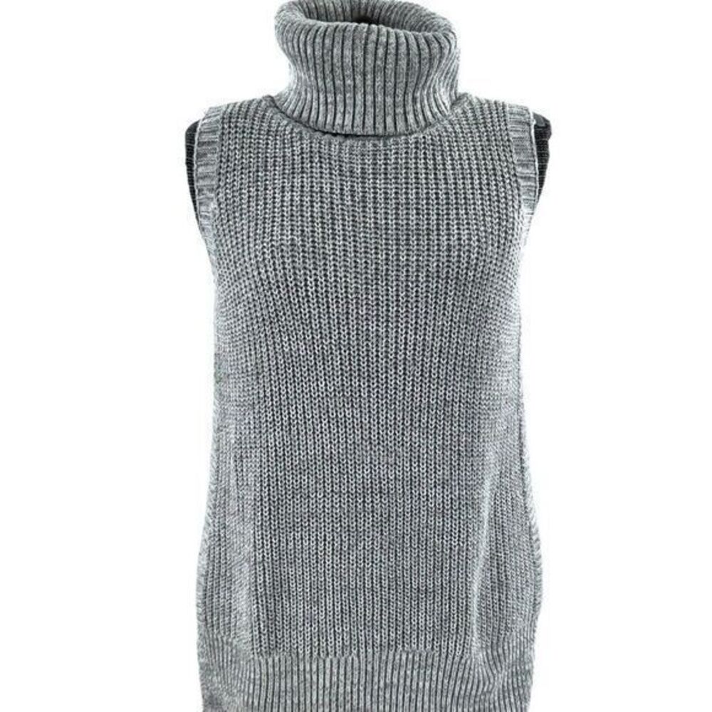New With Tags Dotti Rib‎ Knit Sleeveless Turtleneck Sweater Woman's Medium